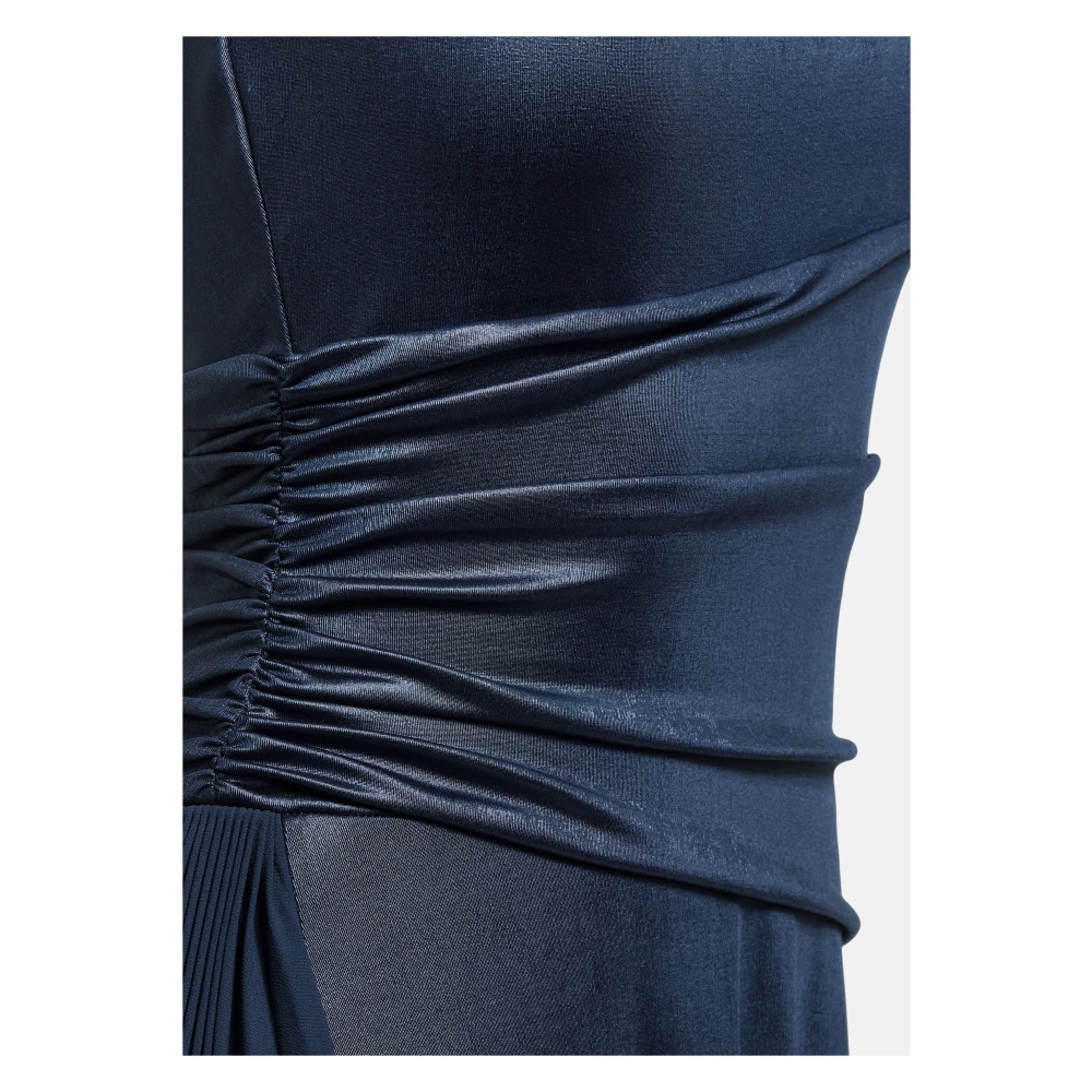 Nicowa Elegante Avondjurk met Plissé-Inzet Blue Dames