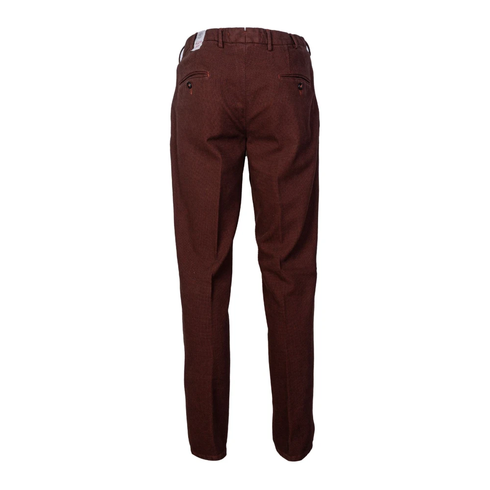 L.b.m. 1911 Heren pantalon met plooien. Regular fit. Gemaakt in Italië. Red Heren