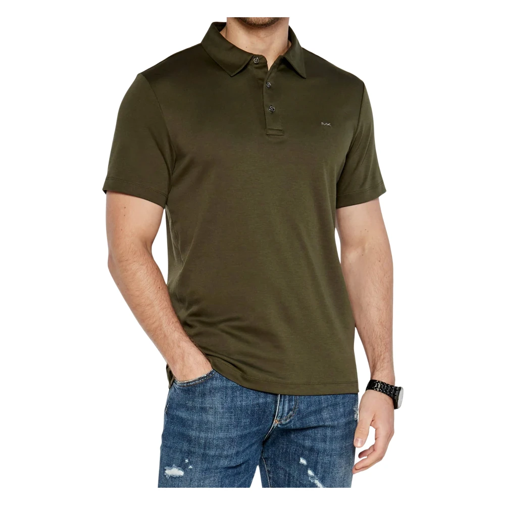Michael Kors Strakke Poloshirt Green Heren