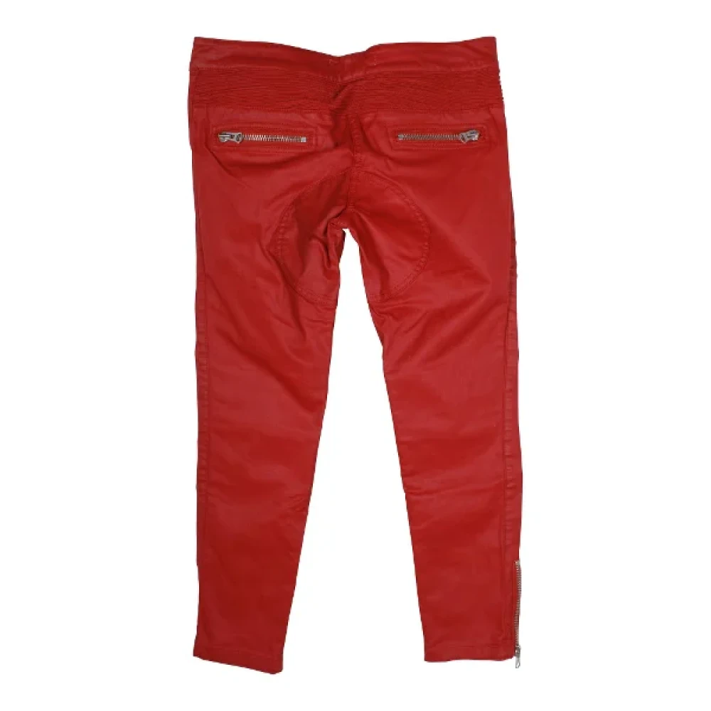 Isabel Marant Pre-owned Cotton jeans Red Dames