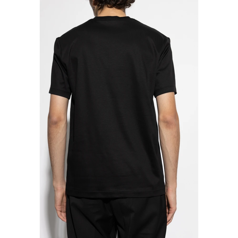 Giorgio Armani T-shirt met logo Black Heren