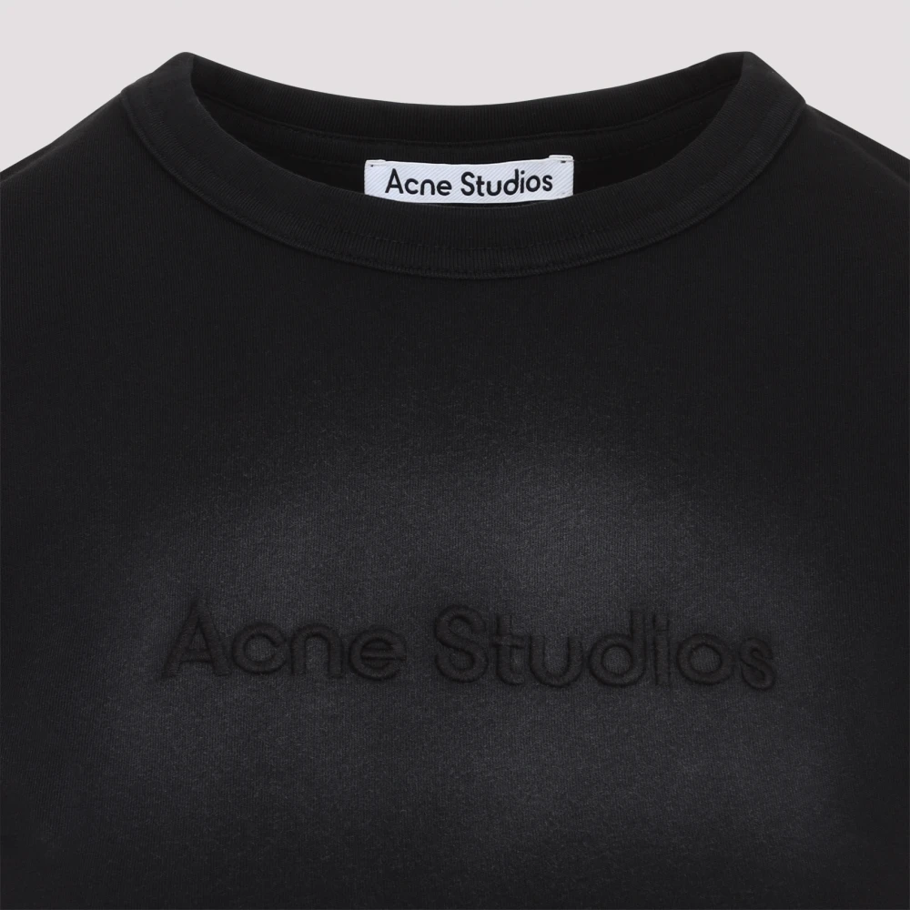 Acne Studios Zwart T-shirt Stijlvol Ontwerp Black Dames