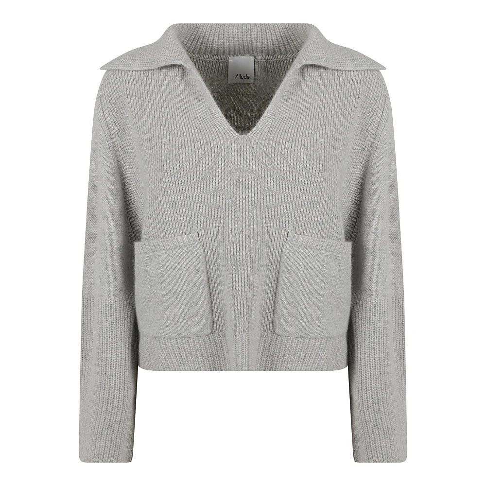 Allude Kraag Sweater 1 1 Gray Dames