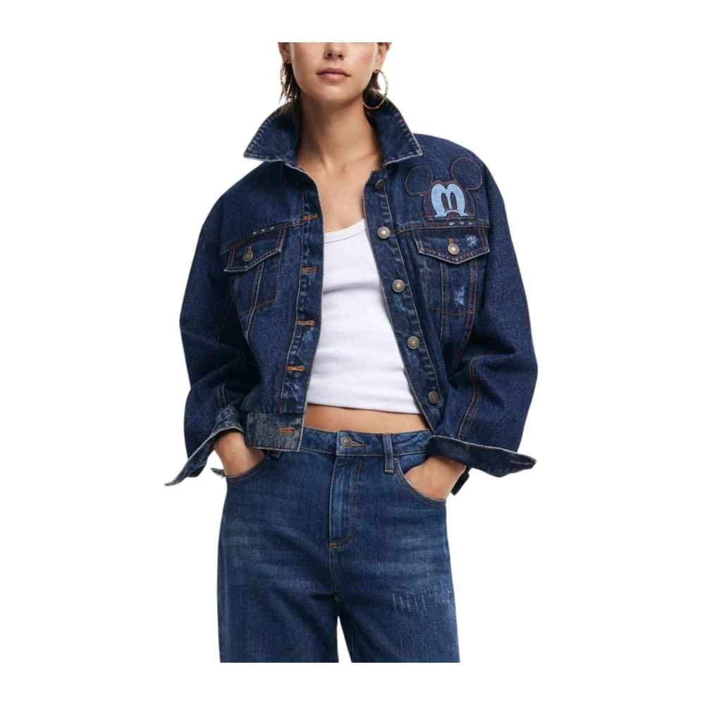 Desigual Blauwe Katoenen Blend Jas & Jas Blue Dames