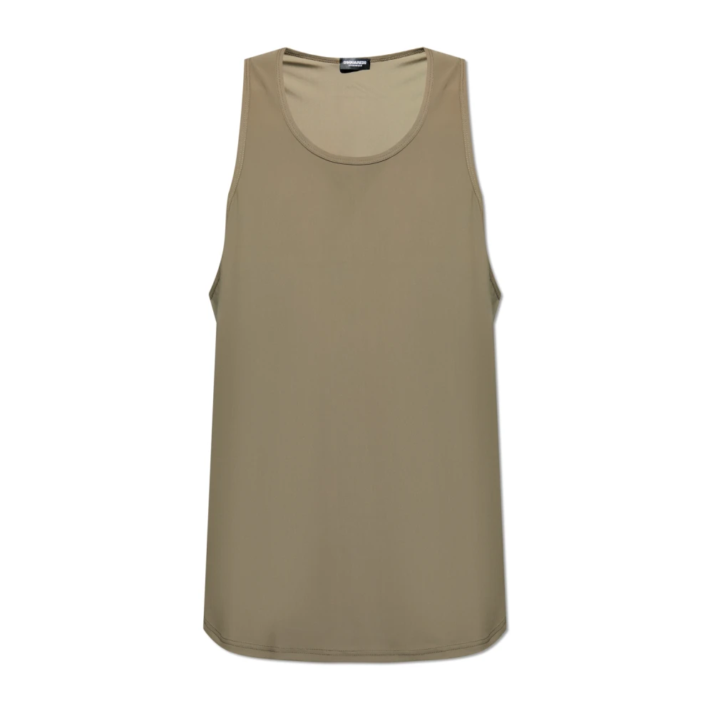 Dsquared2 Mannelijk Groente Tops Heren, Groen, L, Lingerie Top