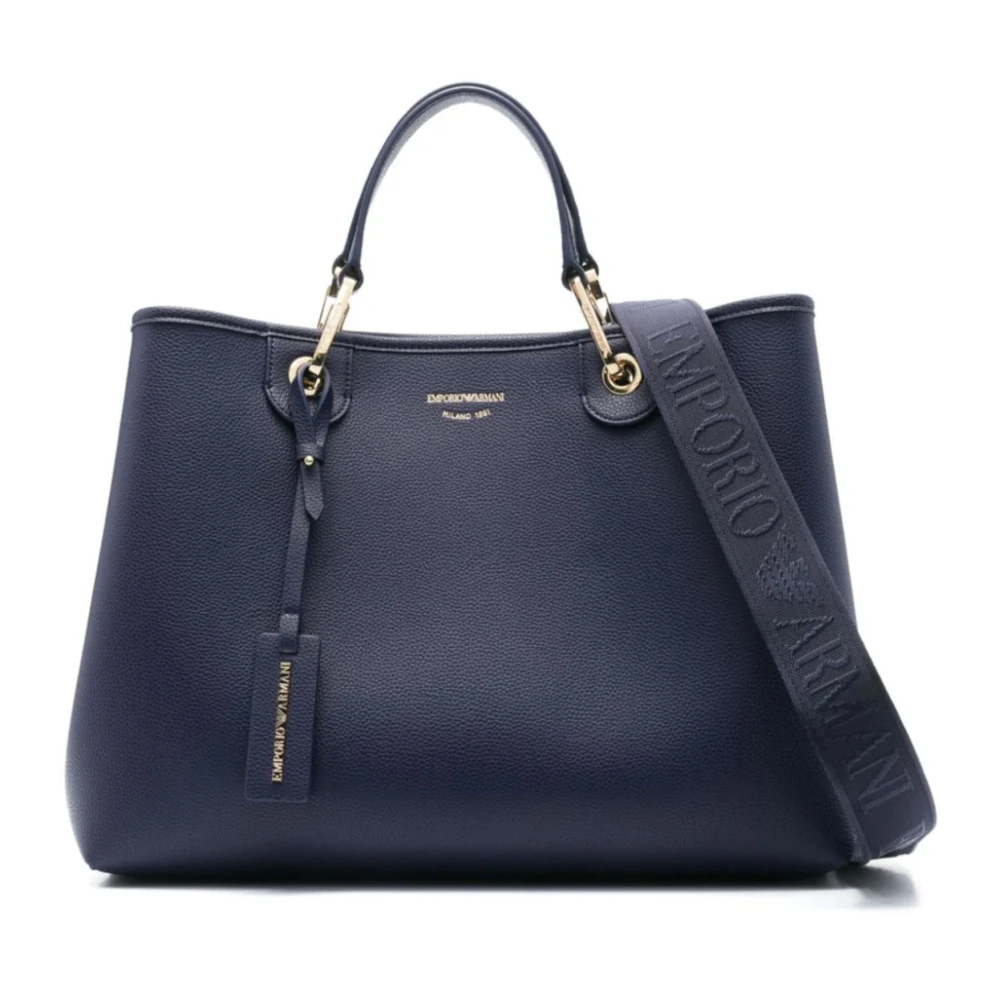 Emporio Armani Blauwe Handtas met Verstelbare Band Blue Dames