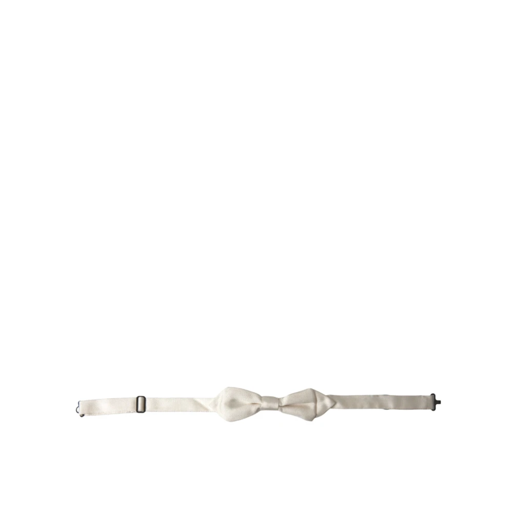 Dolce & Gabbana Men's White Tied Slim Papillon Bow Tie