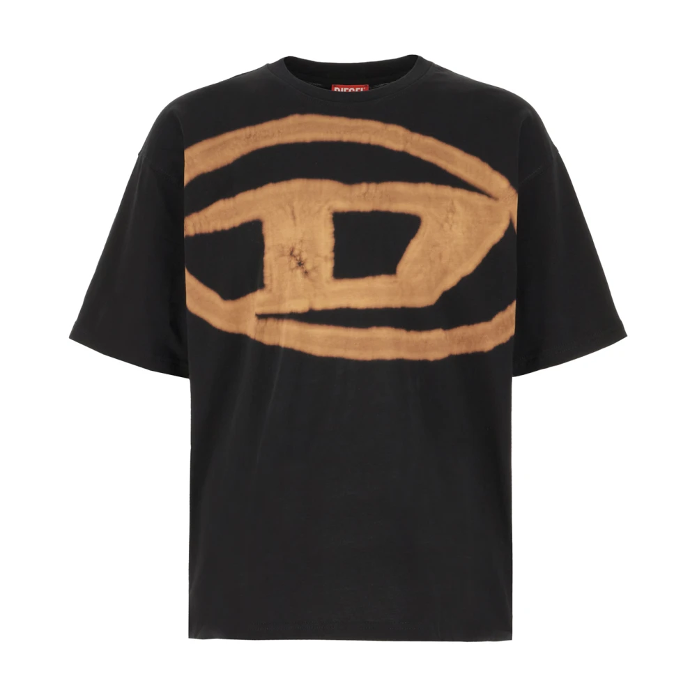 Diesel Uomo Nero T-Shirt Casual In Cotone Per