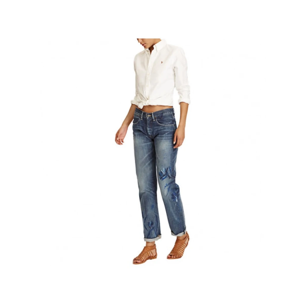 Polo Ralph Lauren Indigo Astor Boyfriend Jeans Blue Dames