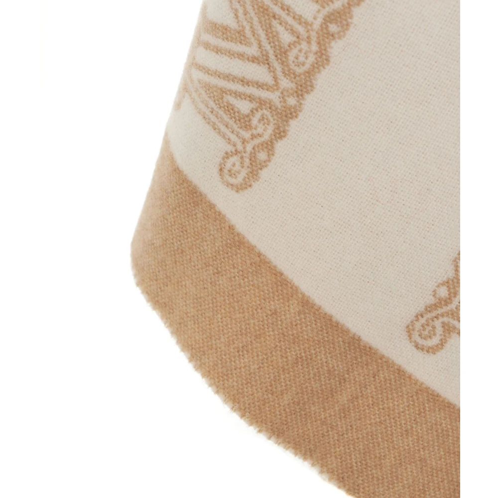 Max Mara Luxe Beige Wol Cape Jas Beige Dames