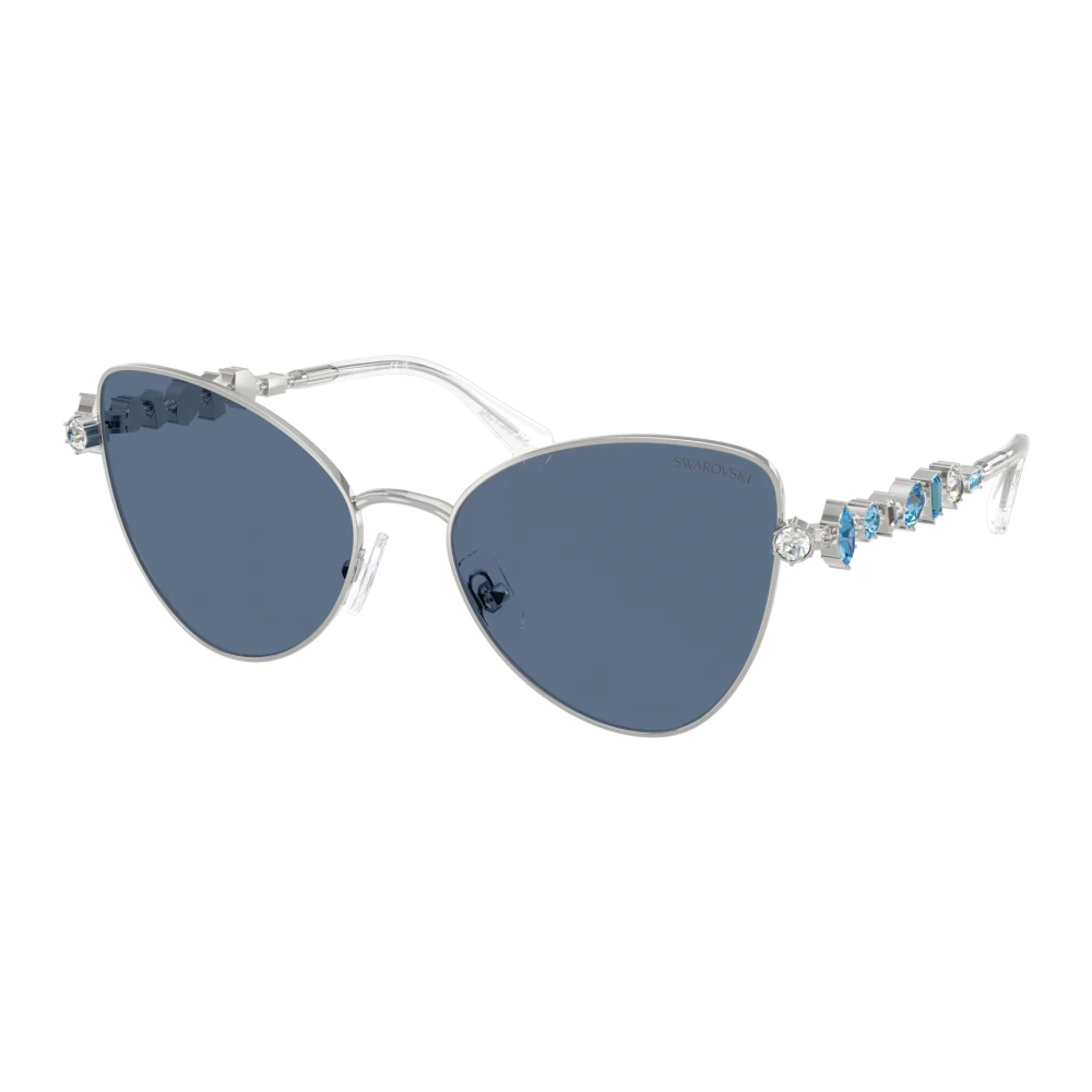 Swarovski Women's Gray Sunglasses,, Stylish Sunglasses Sk7034 In Blue Medium