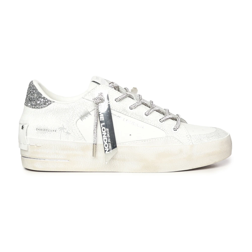 Crime London SK8 Deluxe Heel Dames Schoenen Wit