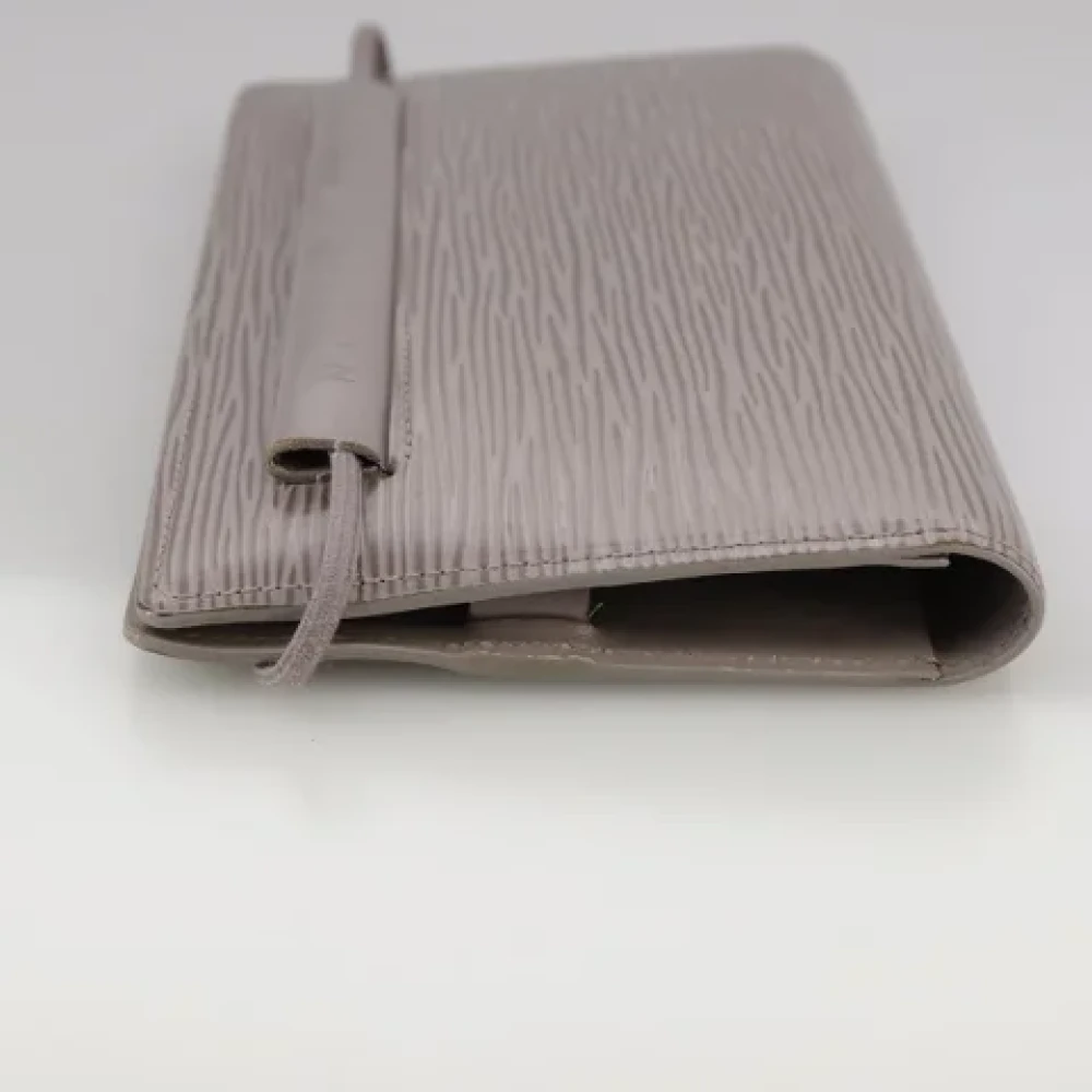 Louis Vuitton Vintage Pre-owned Leather home-office Gray Dames