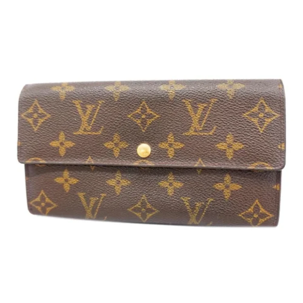 Louis Vuitton Vintage Pre-owned Fabric wallets Brown Dames