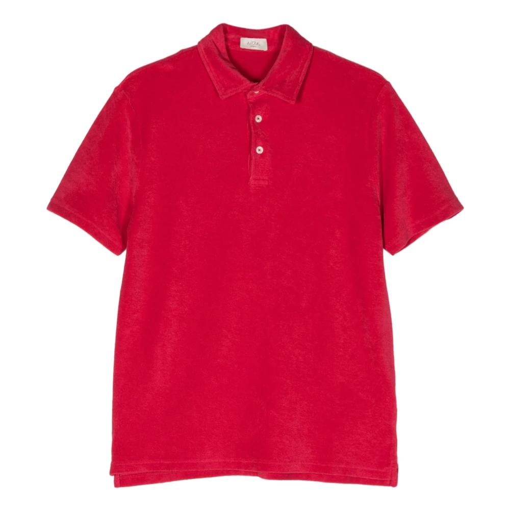 Altea Smith Towelling Polo Shirt Red Heren