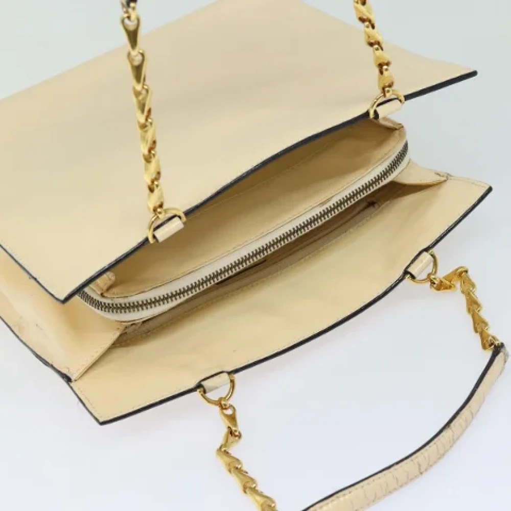 Celine Vintage Pre-owned Leather celine-bags Beige Dames