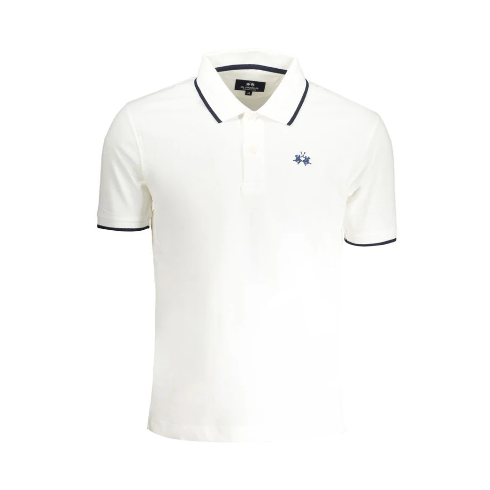 La Martina Men's White Polo Shirts, M, Cotton Polo Shirt