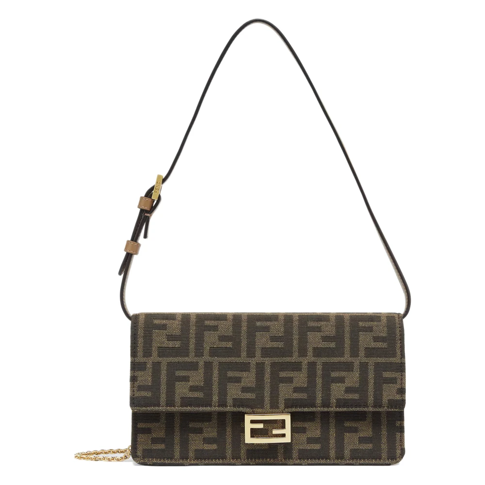 Fendi Brun Wallet On Chain Baguette