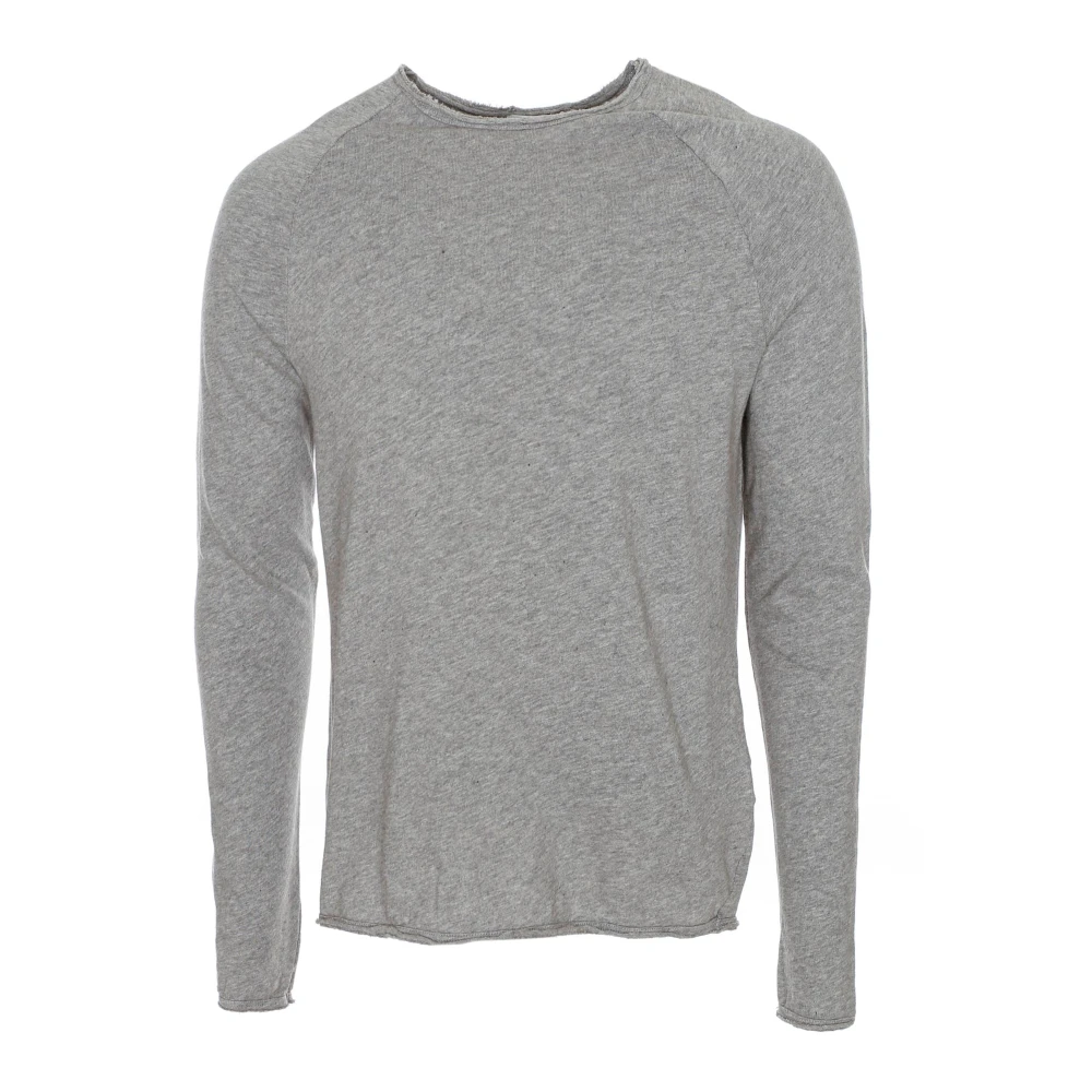 American vintage Raglan Longsleeve met Zacht Geborstelde Binnenkant Gray Heren