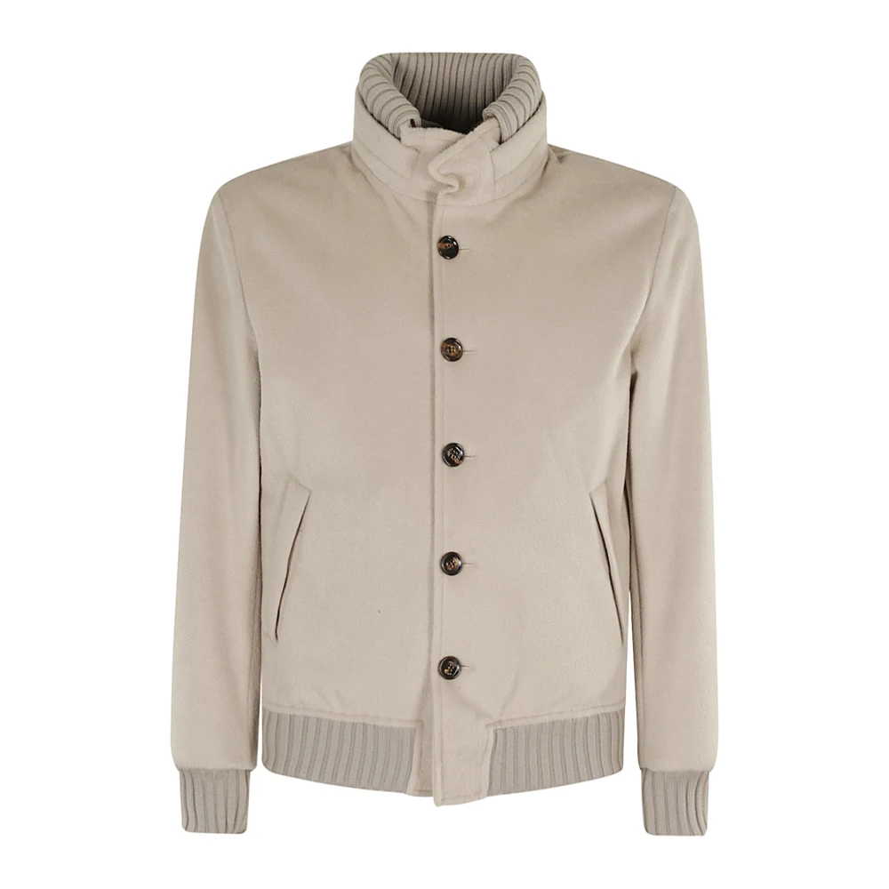 Kired Ronde Bomberjas Beige Heren