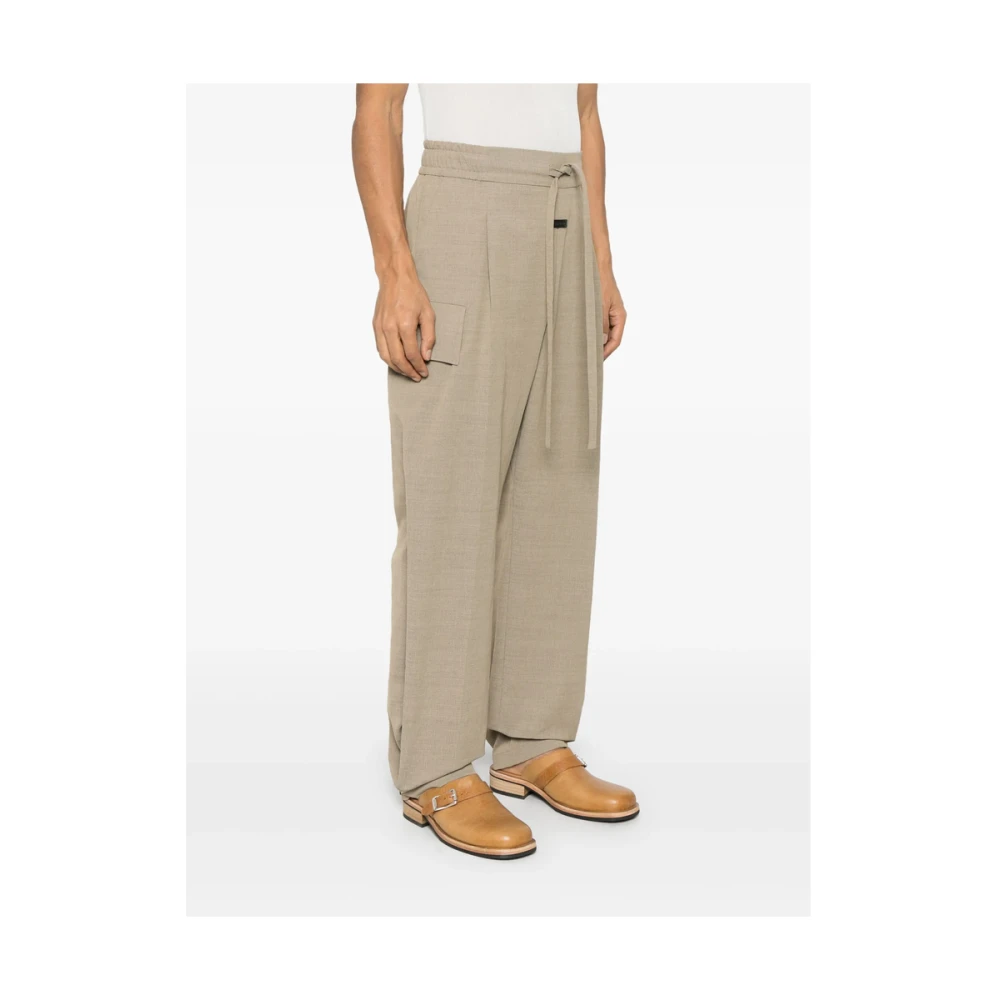 Fear Of God Beige Trekkoord Elastische Taille Shorts Brown Heren