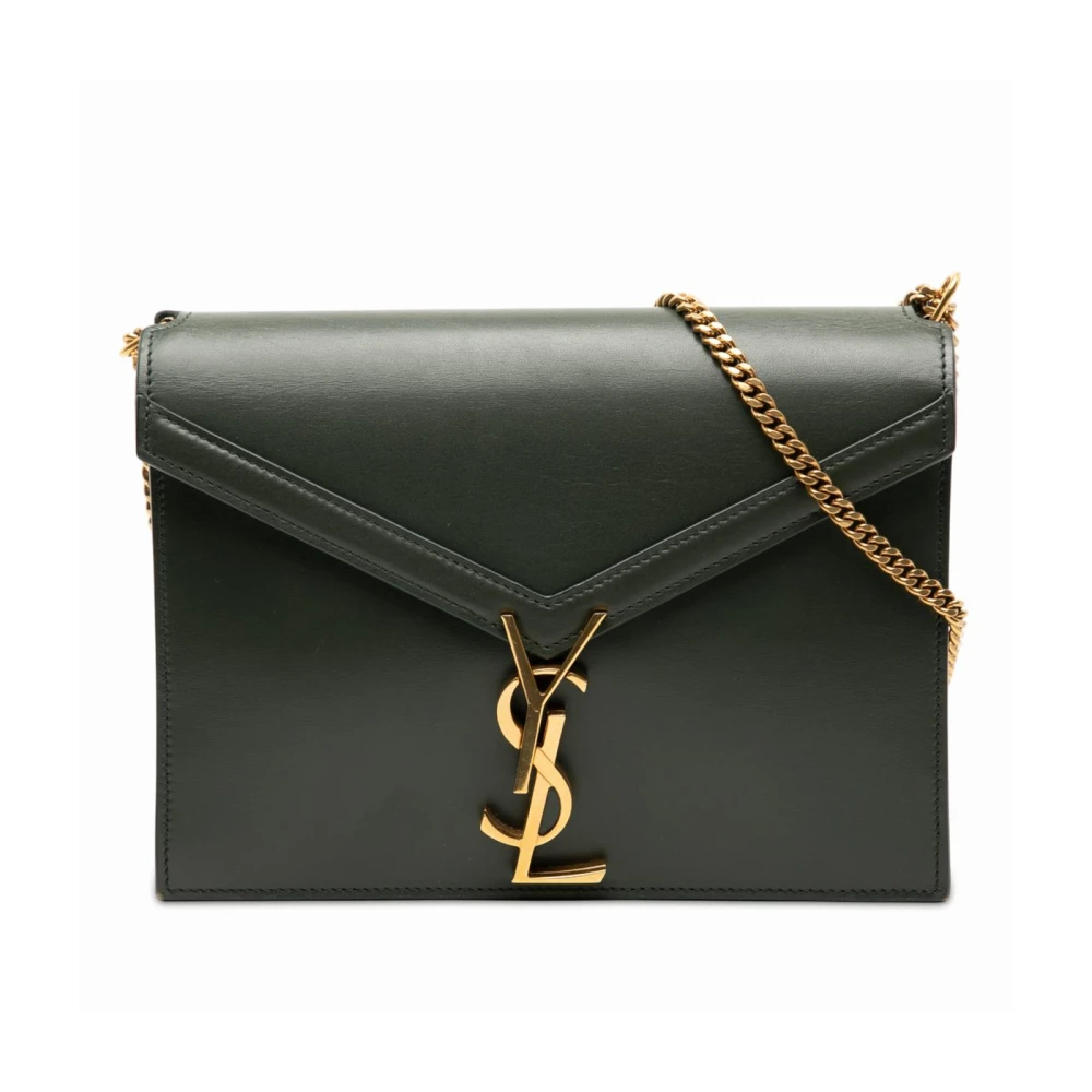 Saint Laurent Vintage Women's Green Pre-Owned Envelope Chain Bag