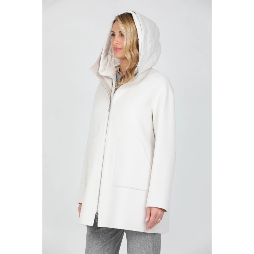 Gimo's Dubbele wollen jas met donsvest White Dames