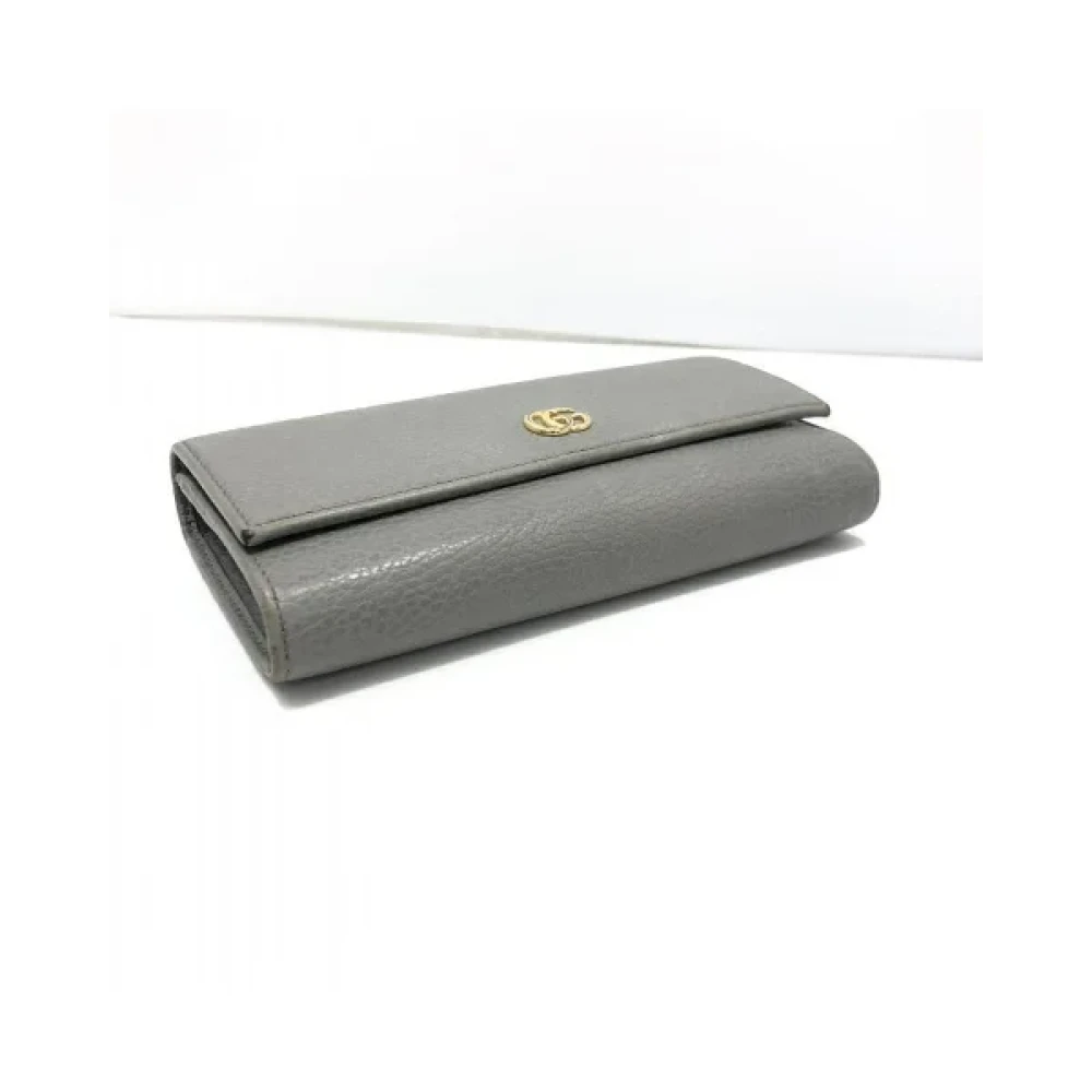 Gucci Vintage Pre-owned Leather wallets Gray Dames