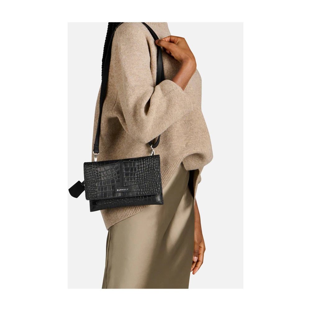 Burkely Klassieke Leren Tas Black Dames