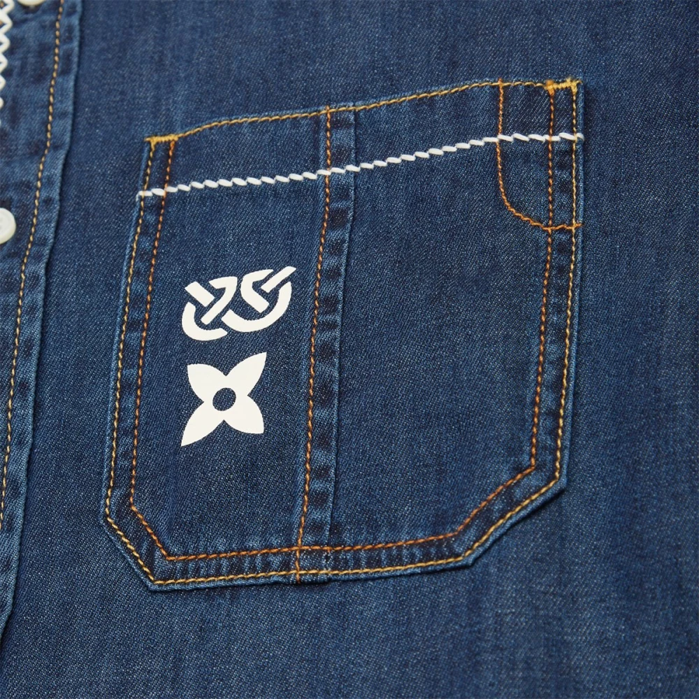 Evisu Indigo Denim Jack Regular Fit Blue Heren