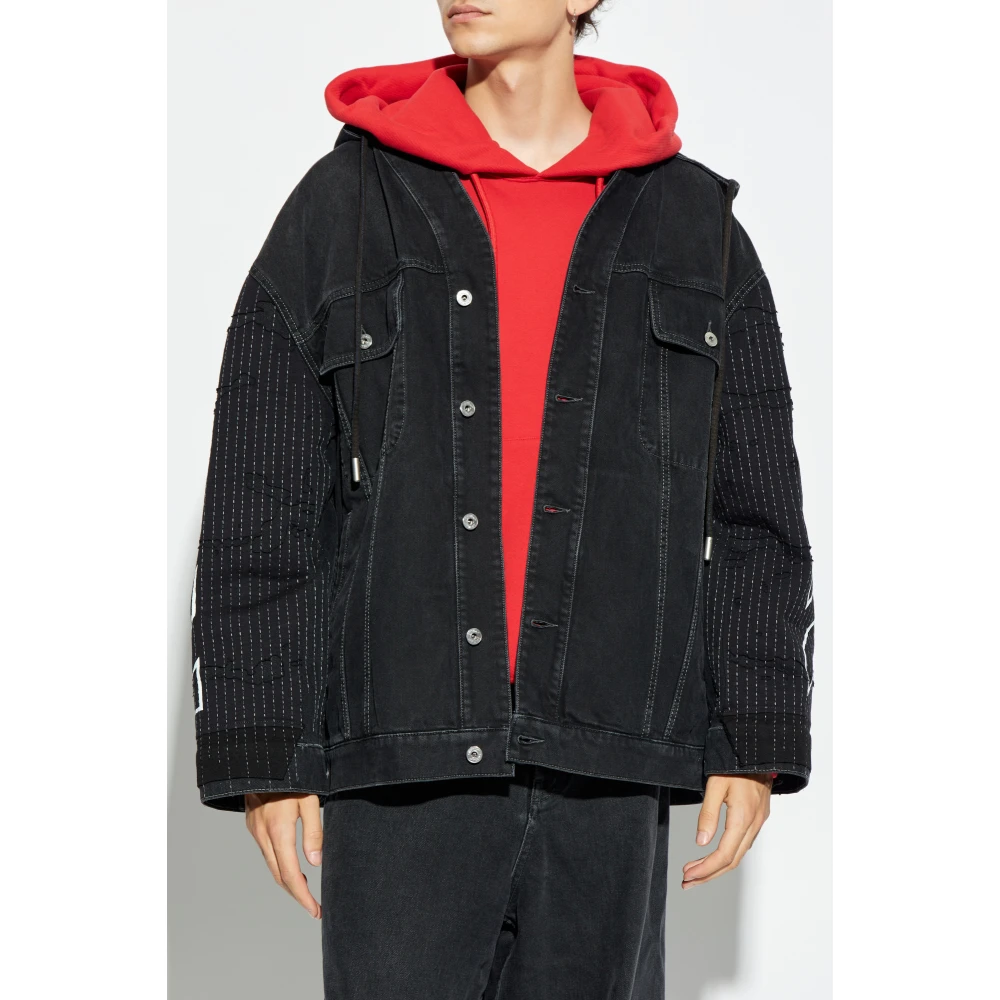 Off White Denim jas Black Heren