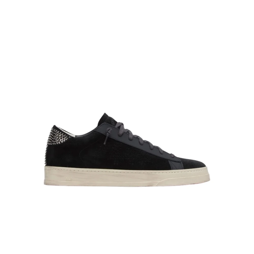 P448 Sportschoen met Studs op de Hak Dames Schoenen Zwart