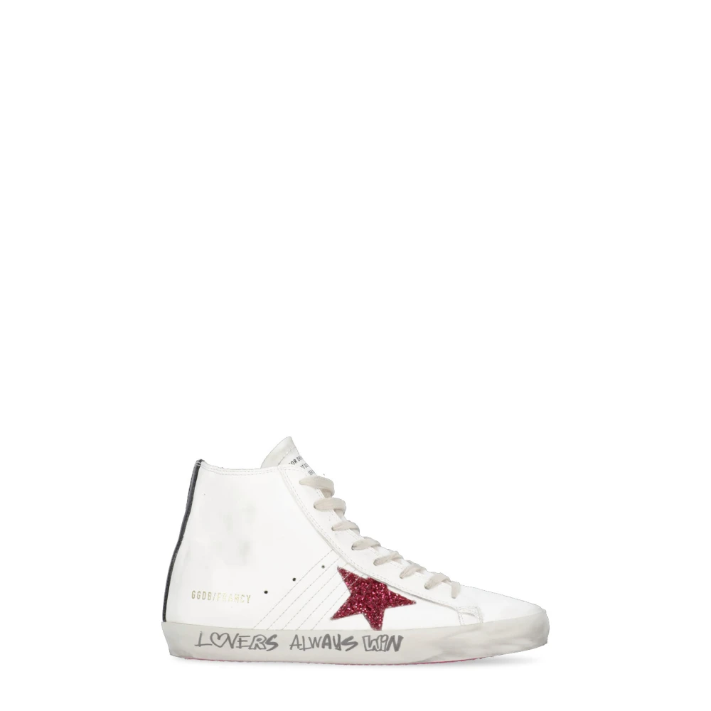 Golden Goose Glitter Ster Lederen Handtekening Foxing Beige Dames