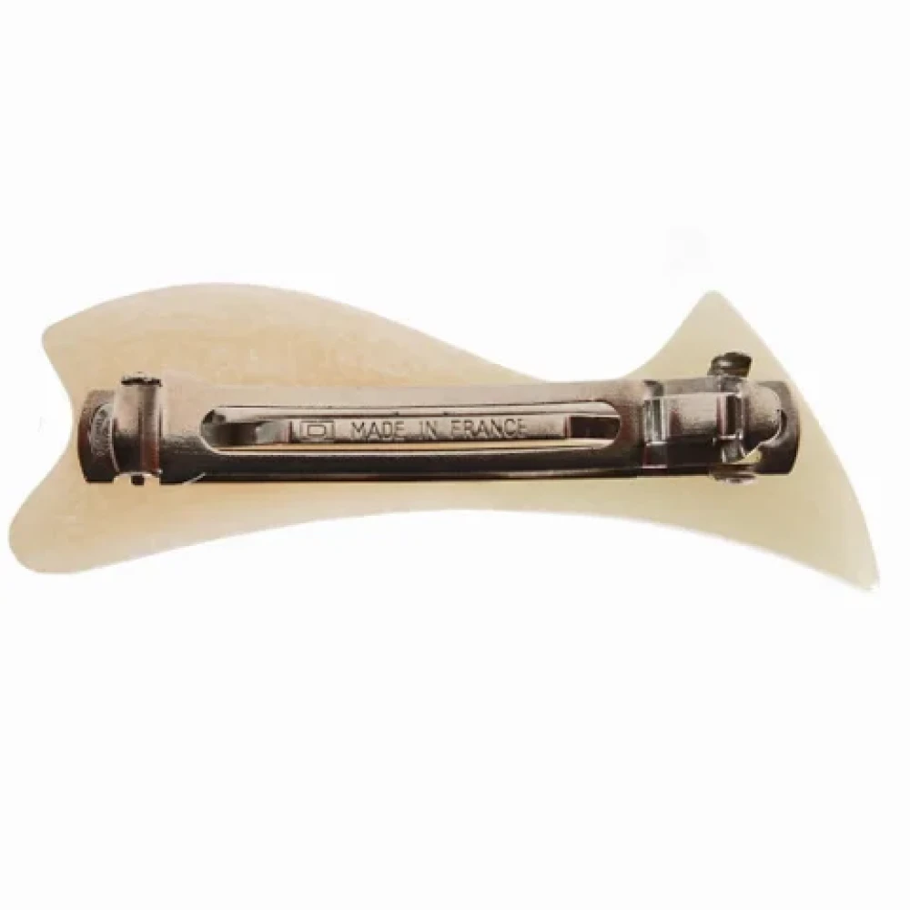 Chanel Vintage Pre-owned Metal hair-accessories Beige Dames