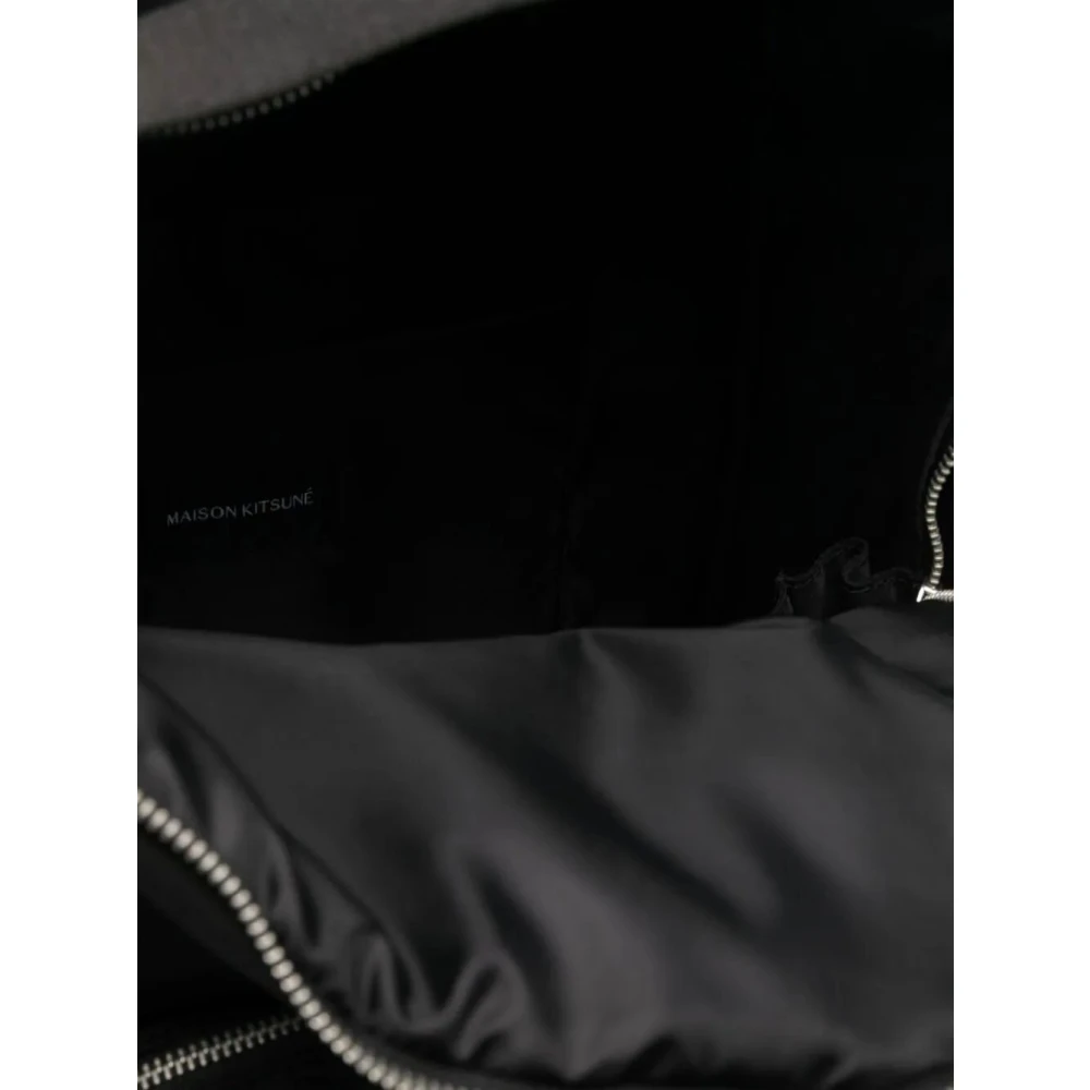 Maison Kitsuné Zwarte Nylon Rugzak Black Heren