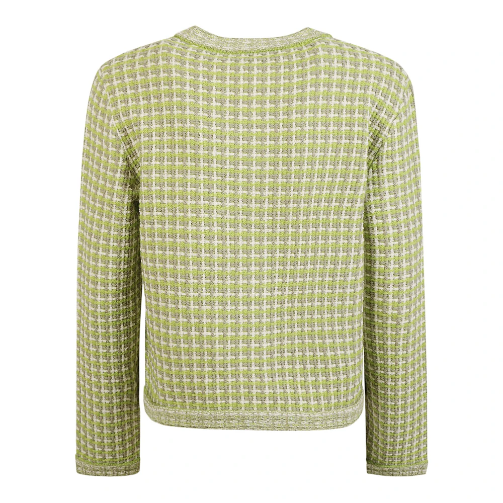 TORY BURCH Jacquard Cardigan Sweaters Green Dames