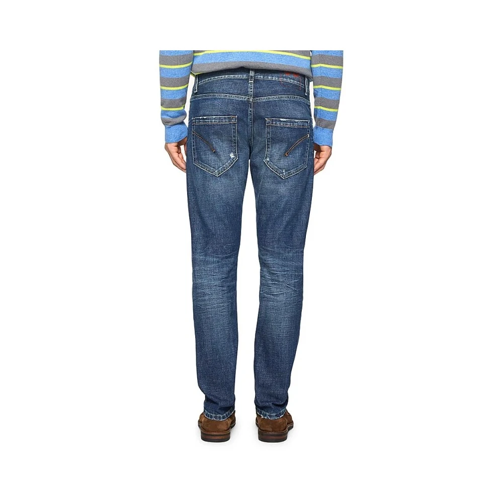 Dondup Slim Fit Blauwe Katoenen Stretch Jeans Blue Heren