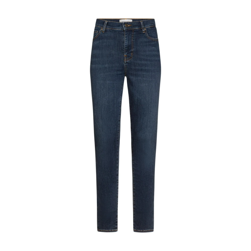 Frame High-Waist Skinny Jeans Blue Dames