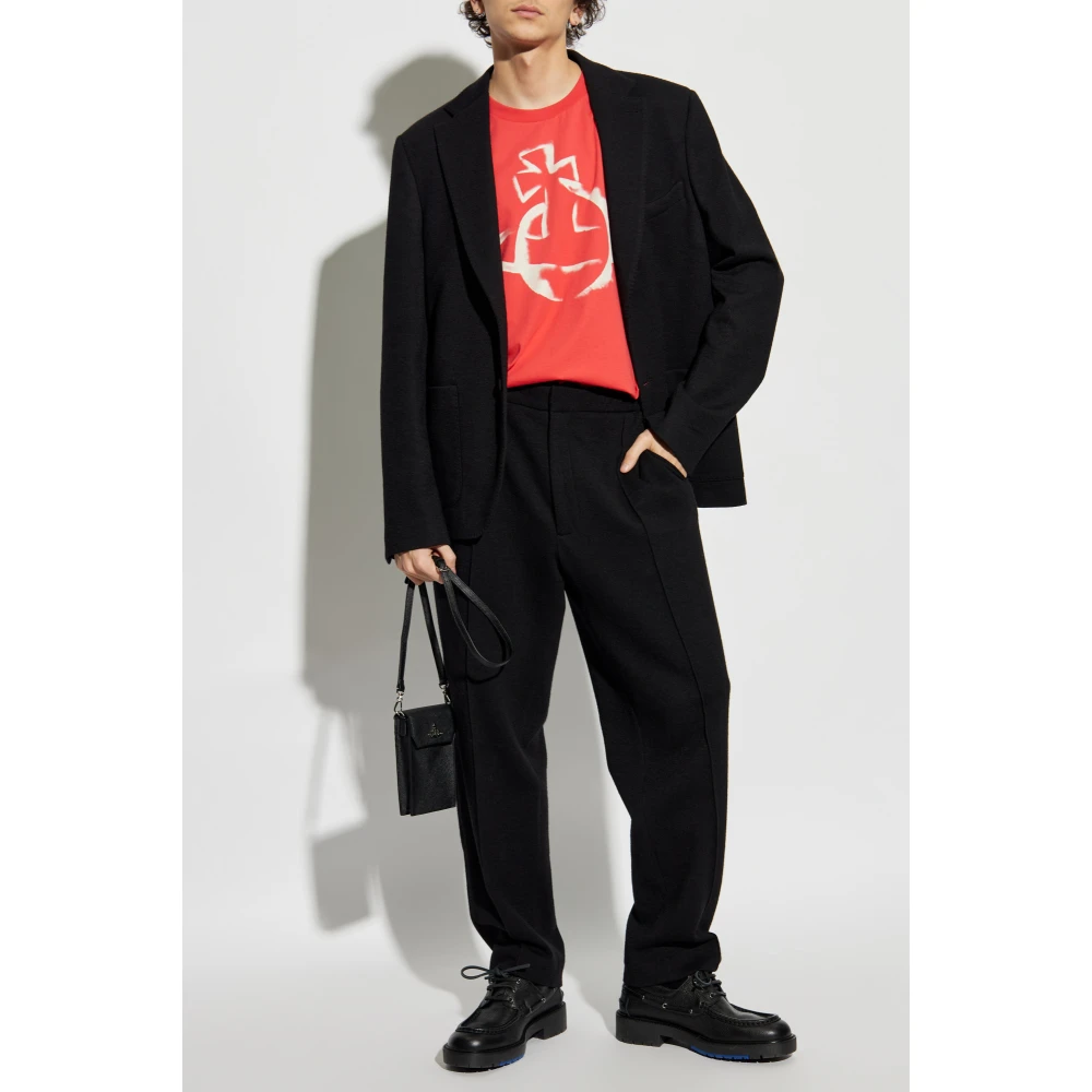 Vivienne Westwood T-shirt met logo Red Heren