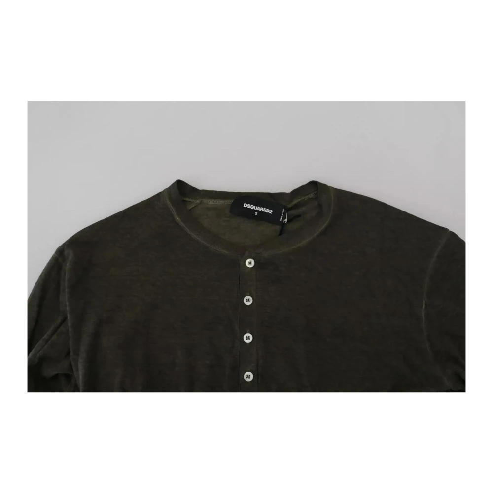 Dsquared2 Katoen Linnen Pullover Trui Grijs Gray Heren