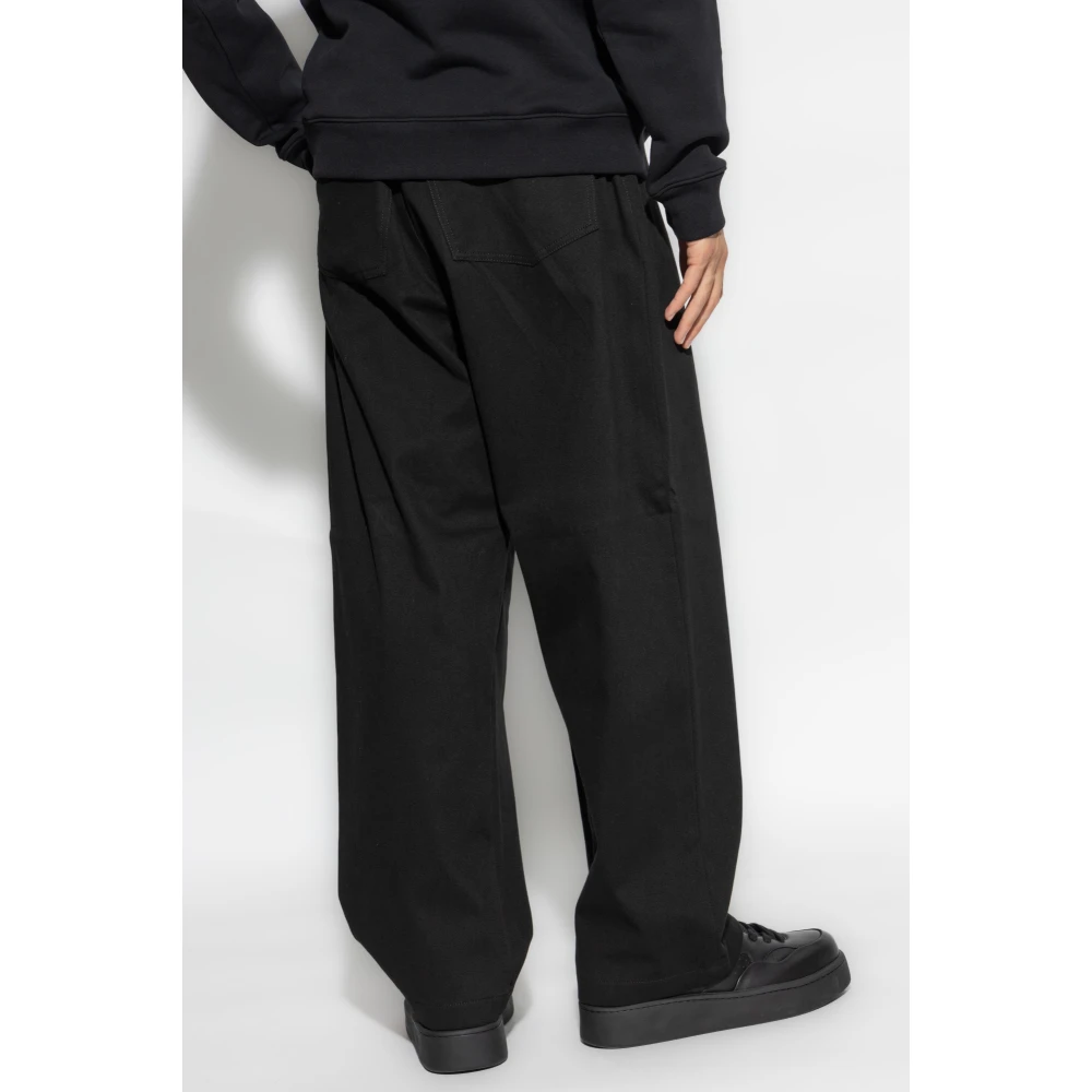 Moschino Wijde broek Black Heren