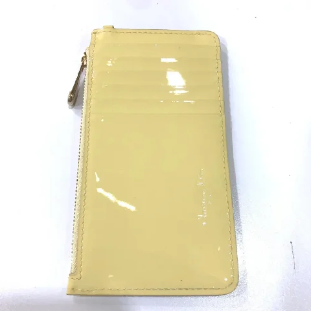 Dior Vintage Pre-owned Leather wallets Beige Dames