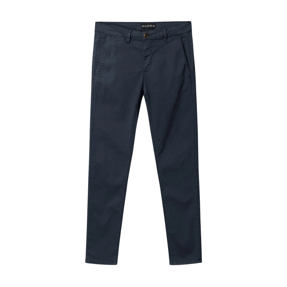 Gabba Homme Bleu Pantalons, Taille: W34 L34 Slim Chino Pant - Navy