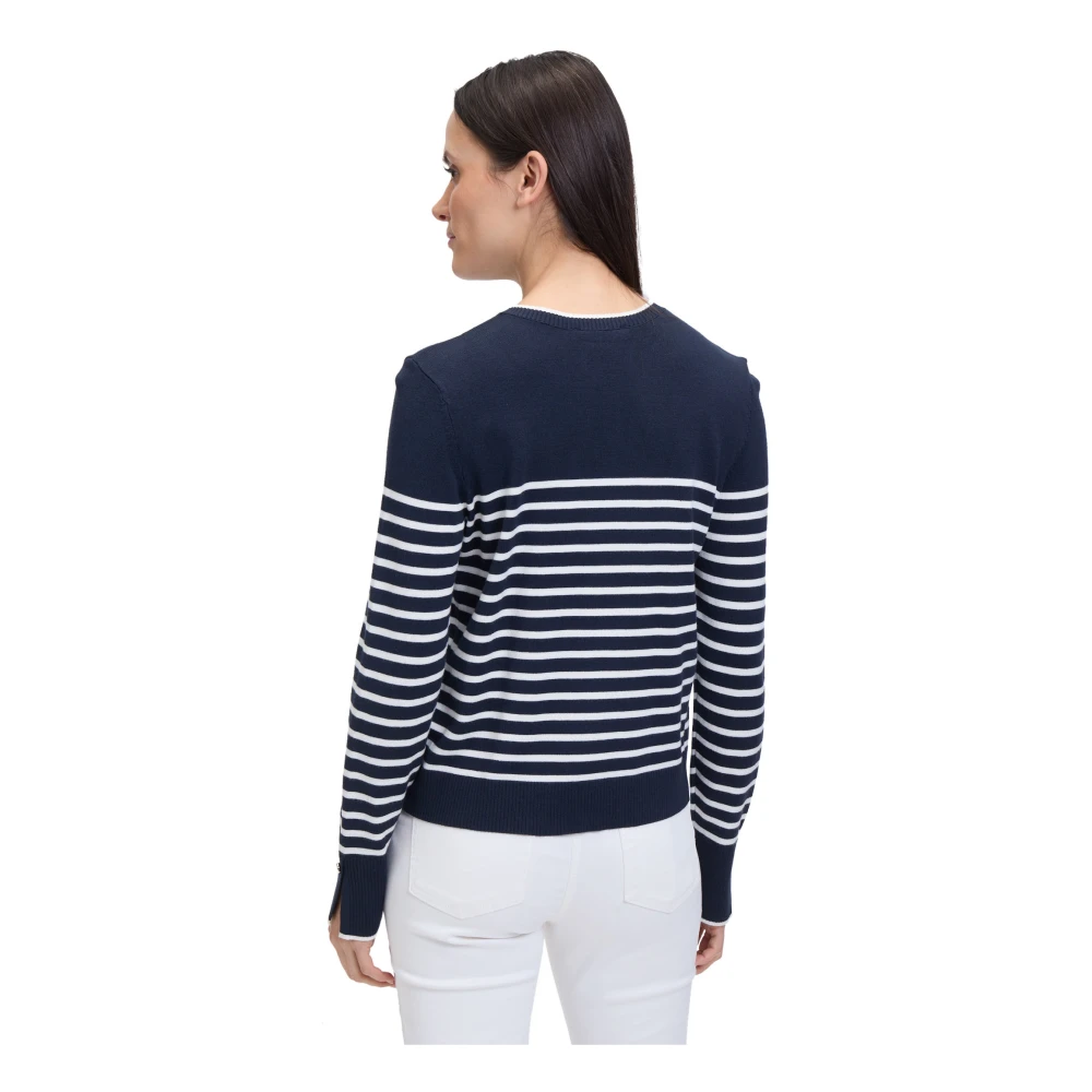 Betty Barclay Gestreepte Basic Vest Blue Dames