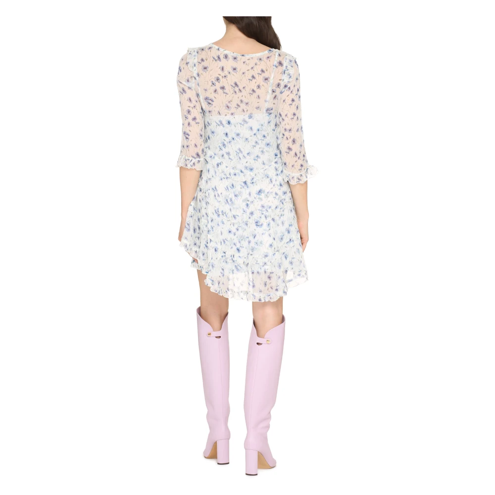 Alessia Zamattio Zijden mini-jurk met bloemenprint Multicolor Dames