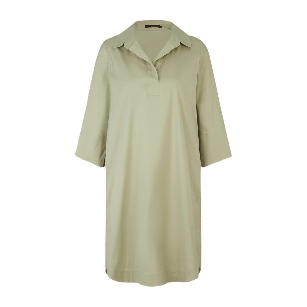 Windsor Katoenen Stretch Jurk met Overhemdkraag Green Dames