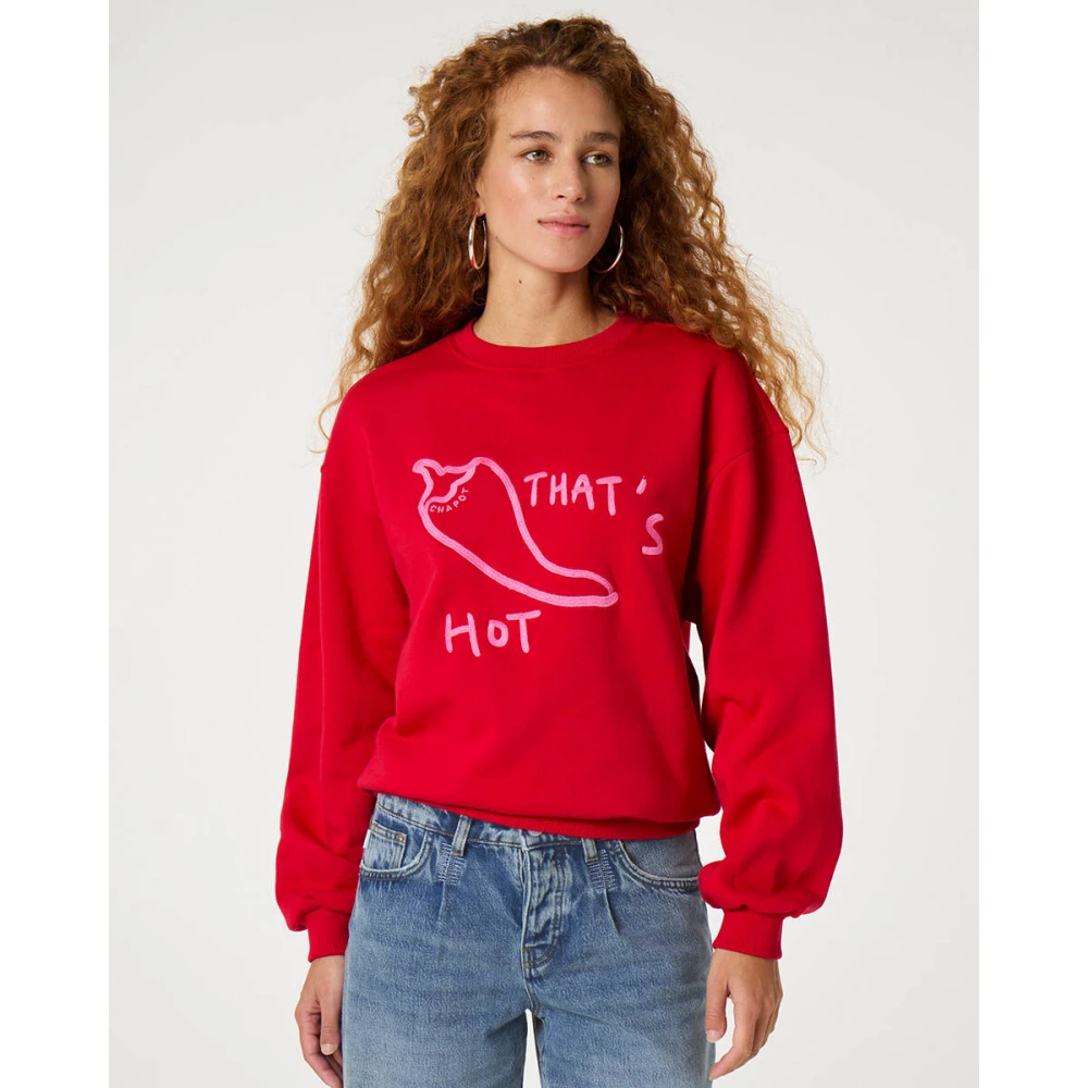 Fabienne Chapot Terry Sweater Red Dames