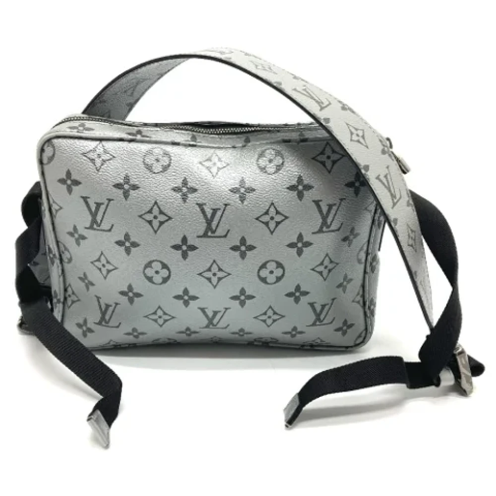 Louis Vuitton Vintage Pre-owned Cotton louis-vuitton-bags Gray Dames