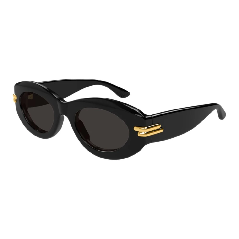 Bottega Veneta Unisex Black Sunglasses, 51 Mm, Bold Ribbon Oval Sunglasses