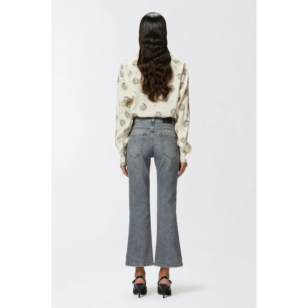 pinko Vintage Grijze Bootcut Jeans Gray Dames